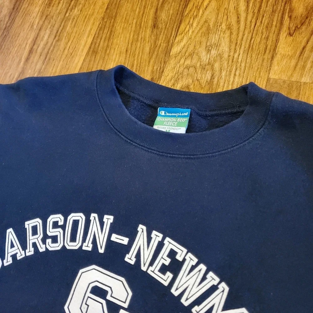 Vtg Carson Newman Eagles Sweatshirt Adult Medium Blue Champion‎ Eco Fleece